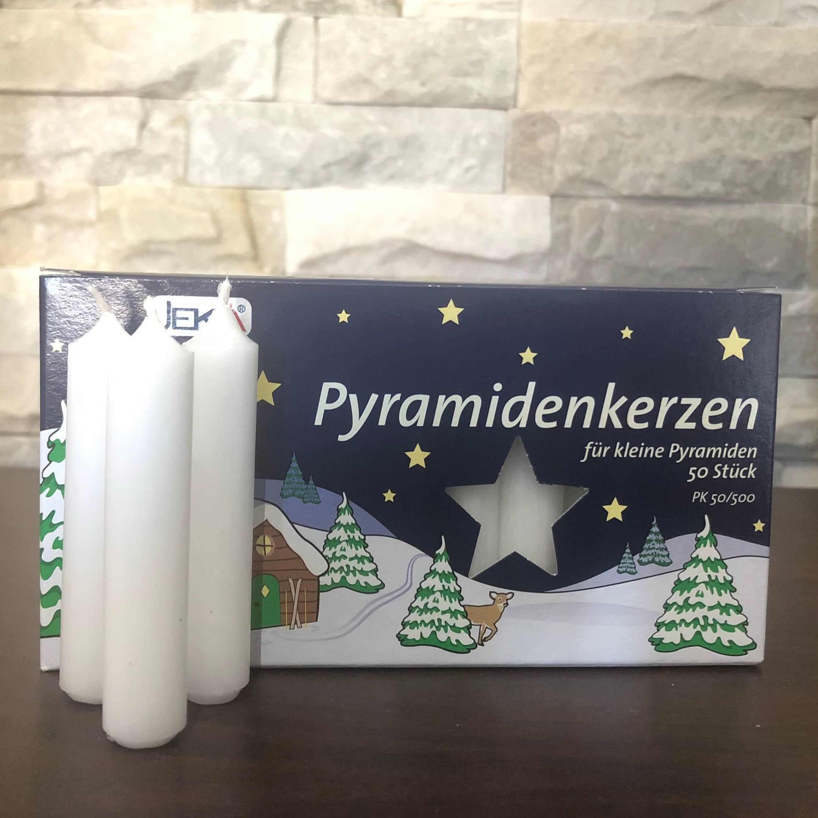 Pyramid Candle - Red 14mm (Box of 50 Regular-size)